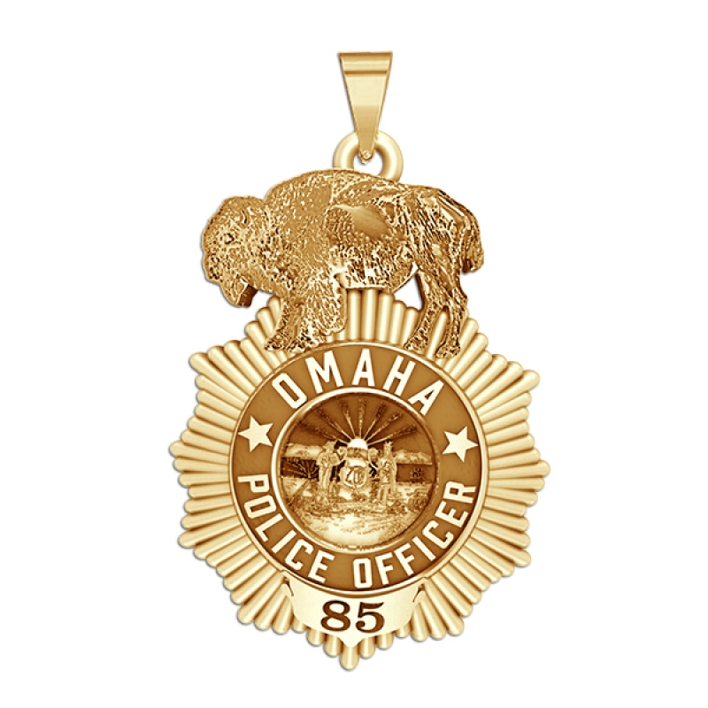 Personalized Omaha Nebraska Police Badge with Your Rank and Number