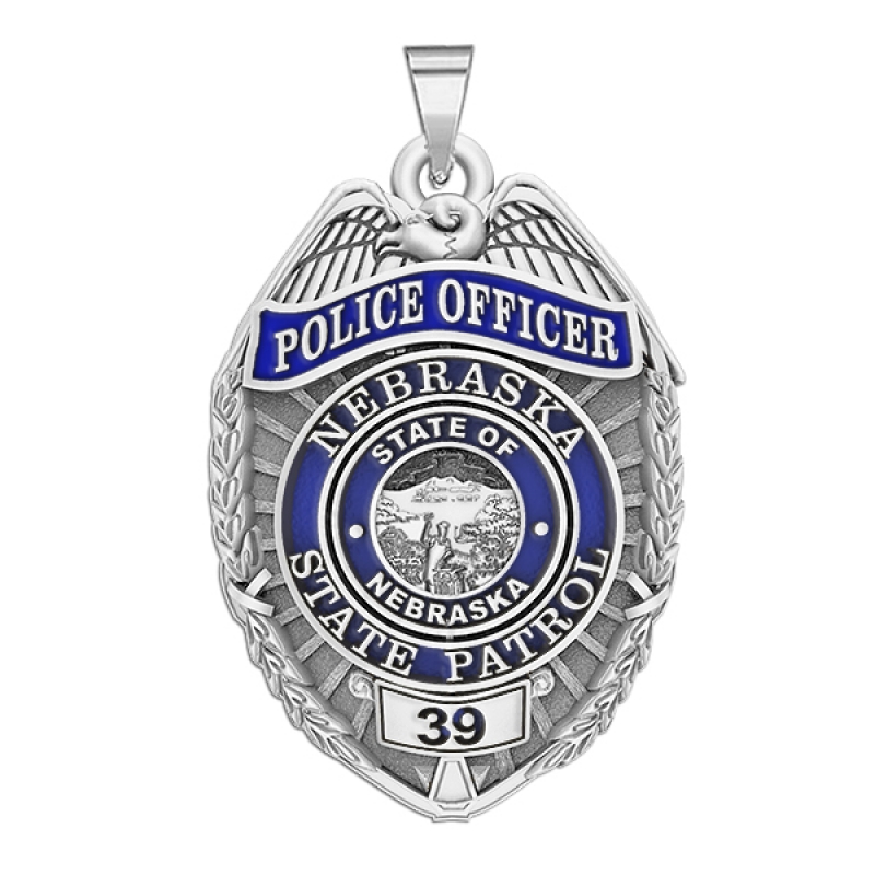 Personalized Nebraska Highway Patrol Police Badge with Your Rank