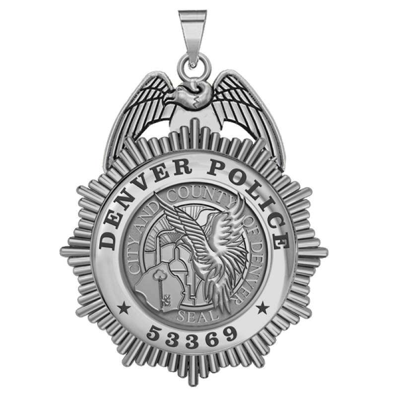 ケ*ス様 Denver Police Lieutenant バッジ Personalized Denver Police Badge with Your Rank and Number - PG101546