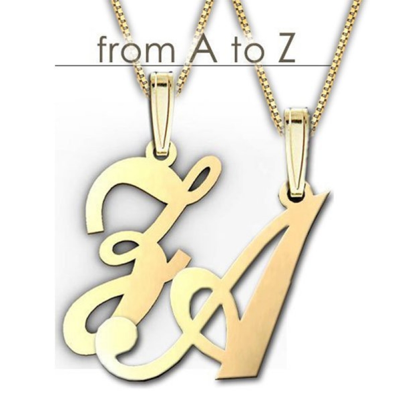  CALOZITO Custom Gold Color A-Z Initial Letters For
