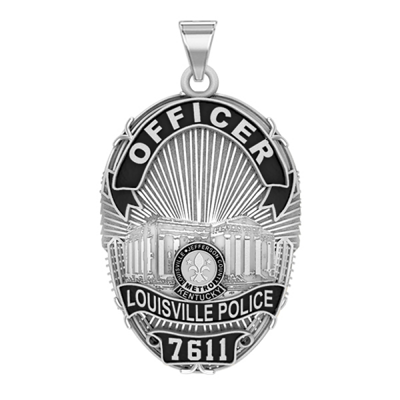 Personalized Louisville Kentucky Police Badge with Your Rank and Number -  PG101437