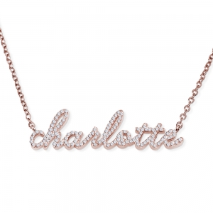 Personalized Script Diamond Name Necklace