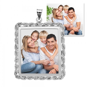 Rope Frame Photo Pendant Picture Charm
