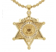 Personalized Sheriff Badge with Number  Rank   Department