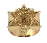 Personalized Sheriff Badge Ring with Number  Department    Rank