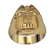 New Jersey Personalized Police Sergeant Badge Ring w  Number   Department