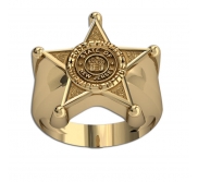 Personalized New Jersey Sheriff Badge Ring with Number  Department    Rank