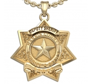 Personalized Texas Sheriff Badge with Number  Rank   Dept 