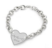 Sterling Silver Custome Heartbeat Bracelet