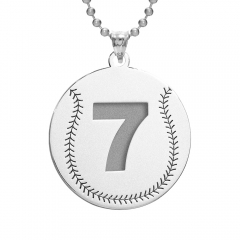 Custom Baseball Pendant w   Number