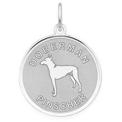 Doberman Pinscher Disc Charm or Pendant