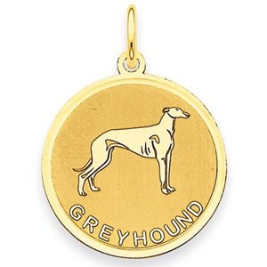 Greyhound Disc Charm or Pendant