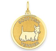 Scottish Terrier Disc Charm or Pendant