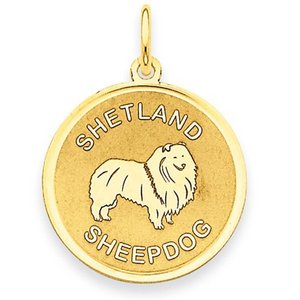 Shetland Sheepdog Disc Charm or Pendant