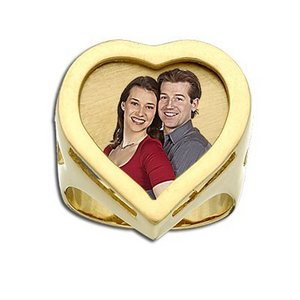 Heart Shaped Photo Lasered Ring