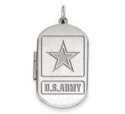 Sterling Silver Army Dogtag Locket