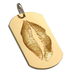 Lip Print Dog Tag Custom Medal