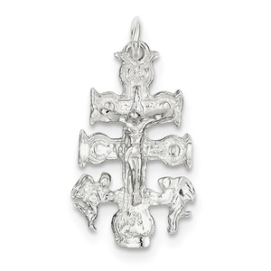Sterling Silver Cara Vaca Crucifix Pendant