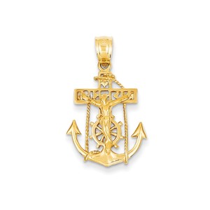 14k Mariners Cross Pendant