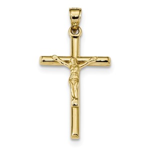 10k Hollow Crucifix Pendant