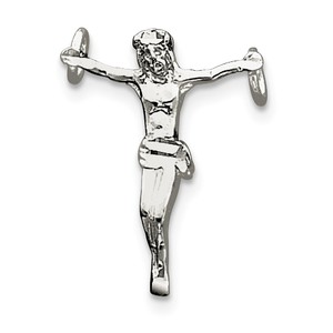 Sterling Silver Corpus  Crucified Christ  Pendant