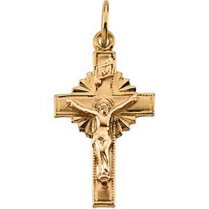 14K Yellow Gold CRUCIFIX PENDANT