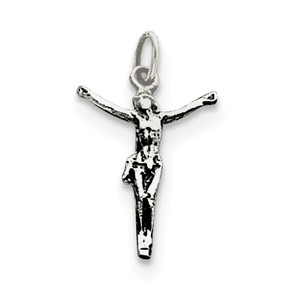 Sterling Silver Corpus  Crucified Christ  Charm