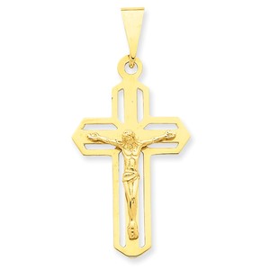 14k Polished Crucifix Pendant