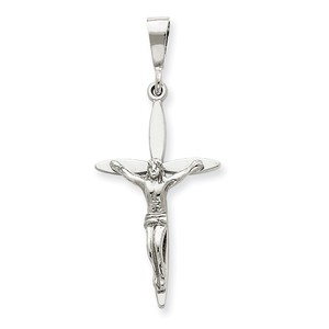 14k White Gold Passion Crucifix Pendant