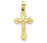 14k Yellow Gold Small Crucifix Pendant