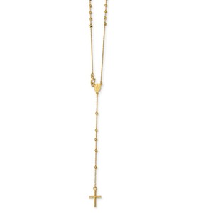 14k Polished Rosary Necklace