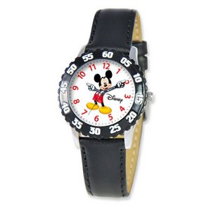 Mickey Mouse 8 4  Leather Band With Buckle Closure