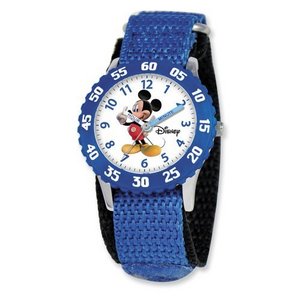 Mickey Mouse 7  Nylon Band With Velcro Closure