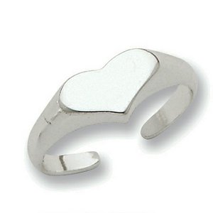 Sterling Silver Heart Toe Ring