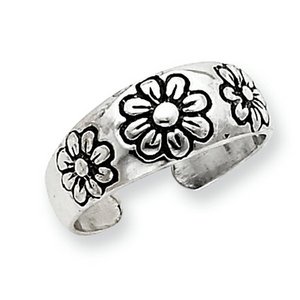 Sterling Silver Antiqued Toe Ring