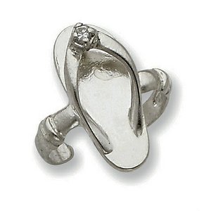 Sterling Silver Sandal CZ Toe Ring