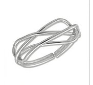 Sterling Silver Solid Toe Ring