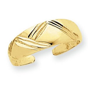 14k Yellow Gold Fancy Toe Ring