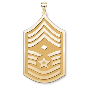 Unites States Air Force Chief Master Sergeant  Note Diamond  Pendant