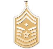 U S AirForce National Guard Chief Master Sergeant  Note Diamond  Pendant