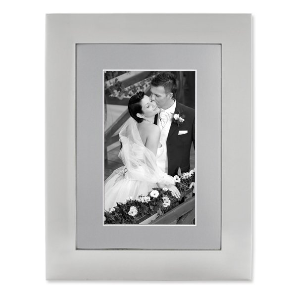 Engravable Polish Edged Silver Plated Photo Frame PG82315