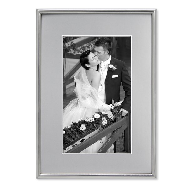 Engravable Mesh Edge Silver Plated Photo Frame PG82314