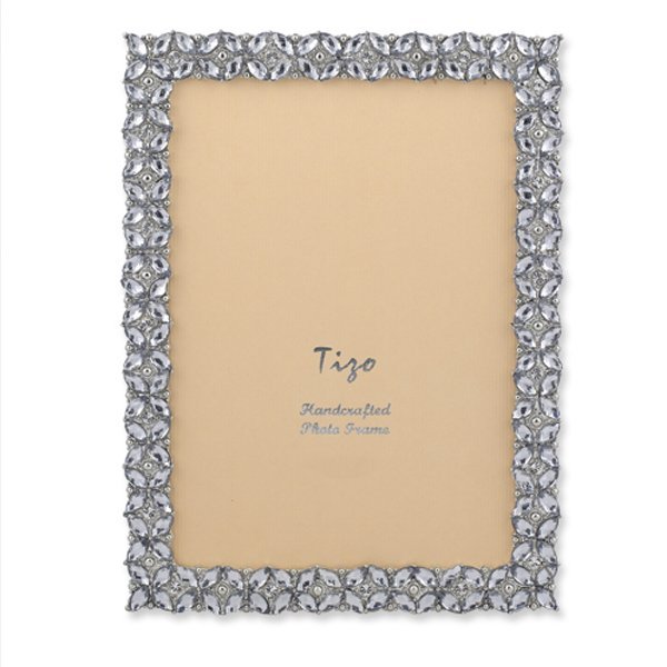 Silver Plated, Jeweled Photo Frame PG82300