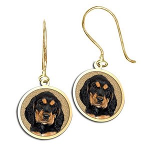 Round Shaped Photo Pendant Kidney Wire Earrings