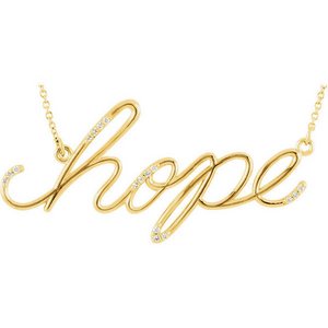 14K Gold  Hope  Diamond necklace