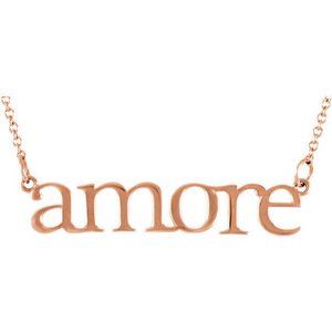 14K Gold  Amore  necklace