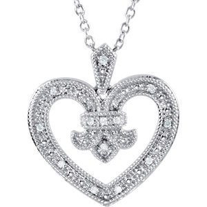 Diamond Heart Design Pendant