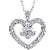 Diamond Heart Design Pendant