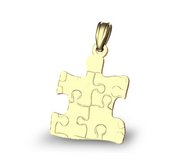 Autism Awareness Engraved Puzzle Piece Pendant