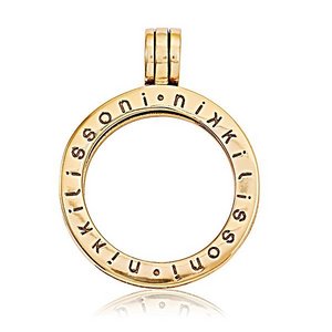 Nikki Lissoni Gold Tone 1 Inch Coin Holder Pendant